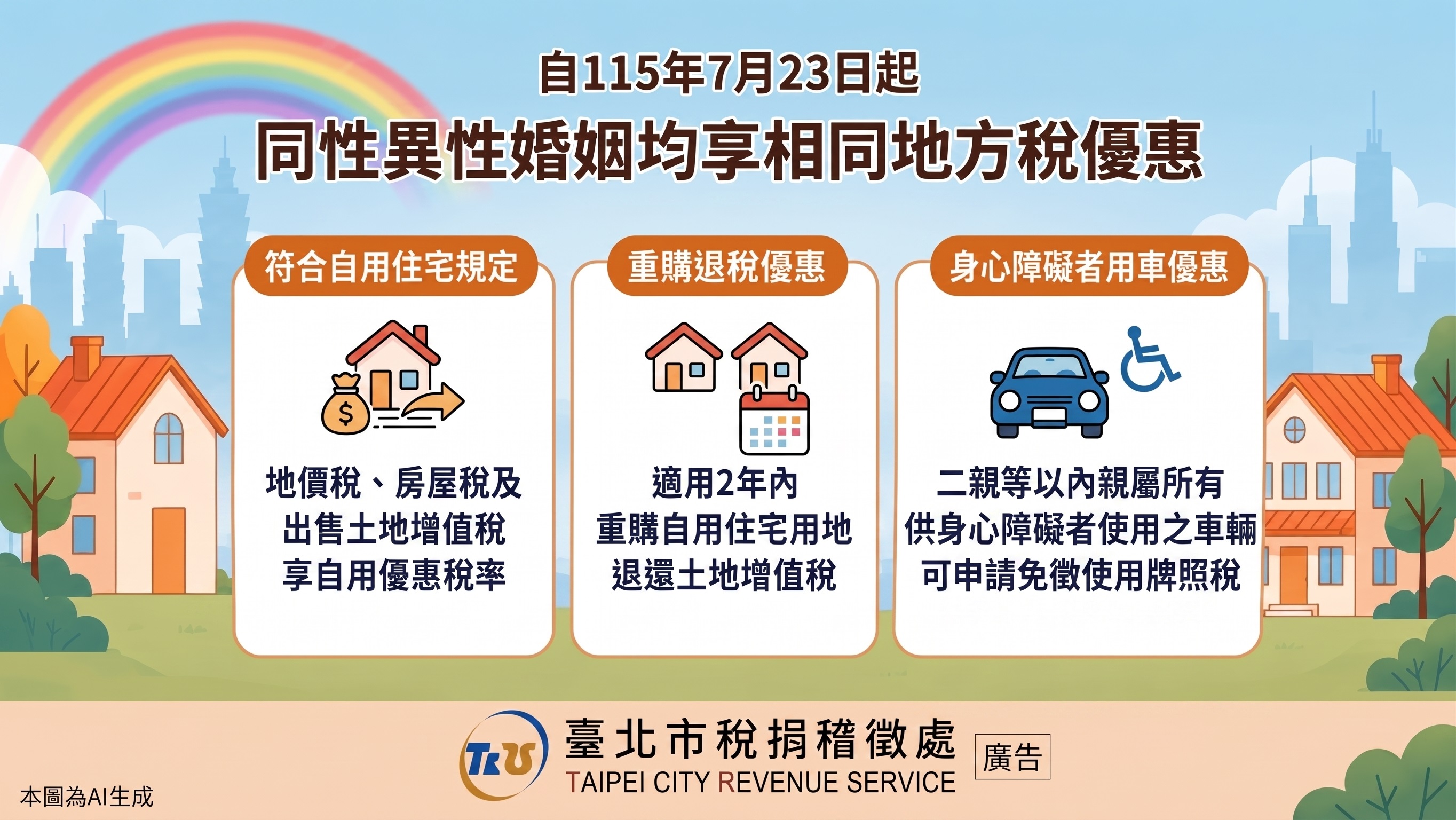 同性婚姻租稅優惠圖
