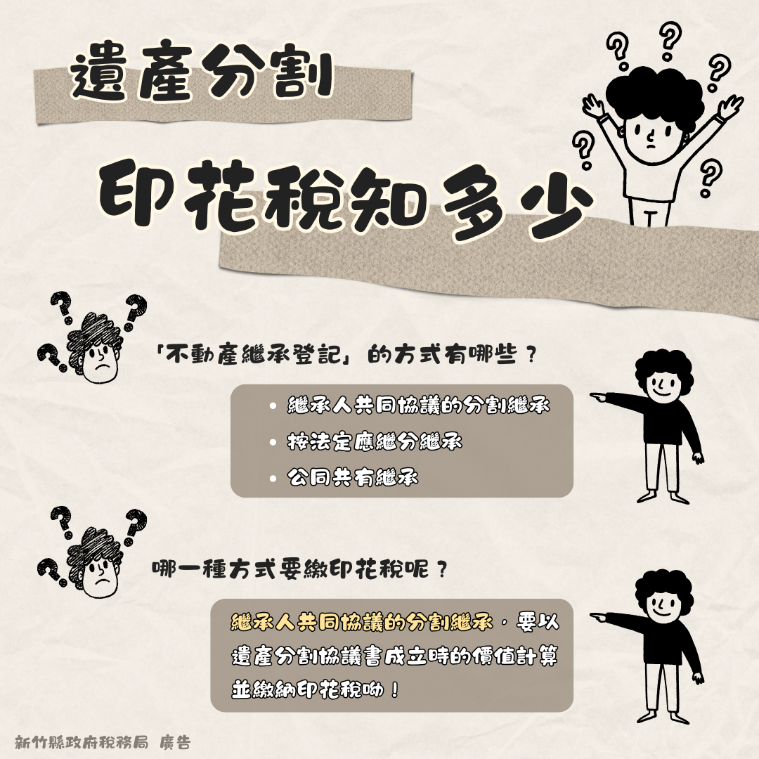 遺產分割-印花稅